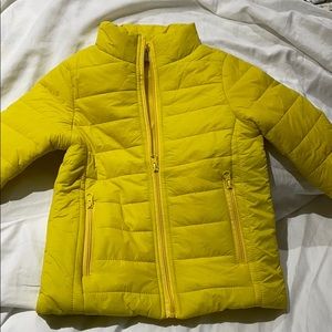 Bocini 4 bright yellow puff front zip jacket nwot
